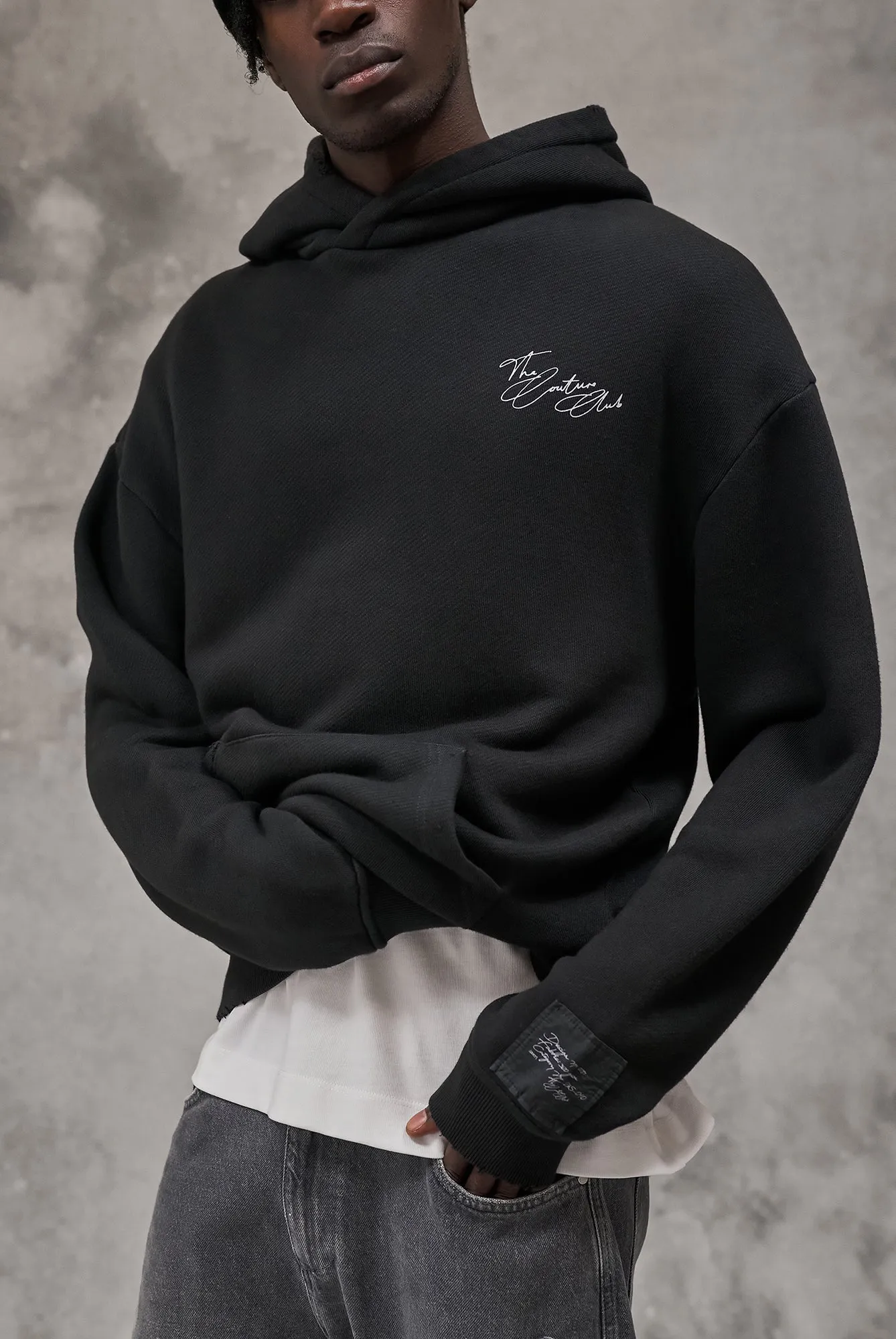 DISPLAY USE ONLY RELAXED HOODIE - WASHED CHARCOAL