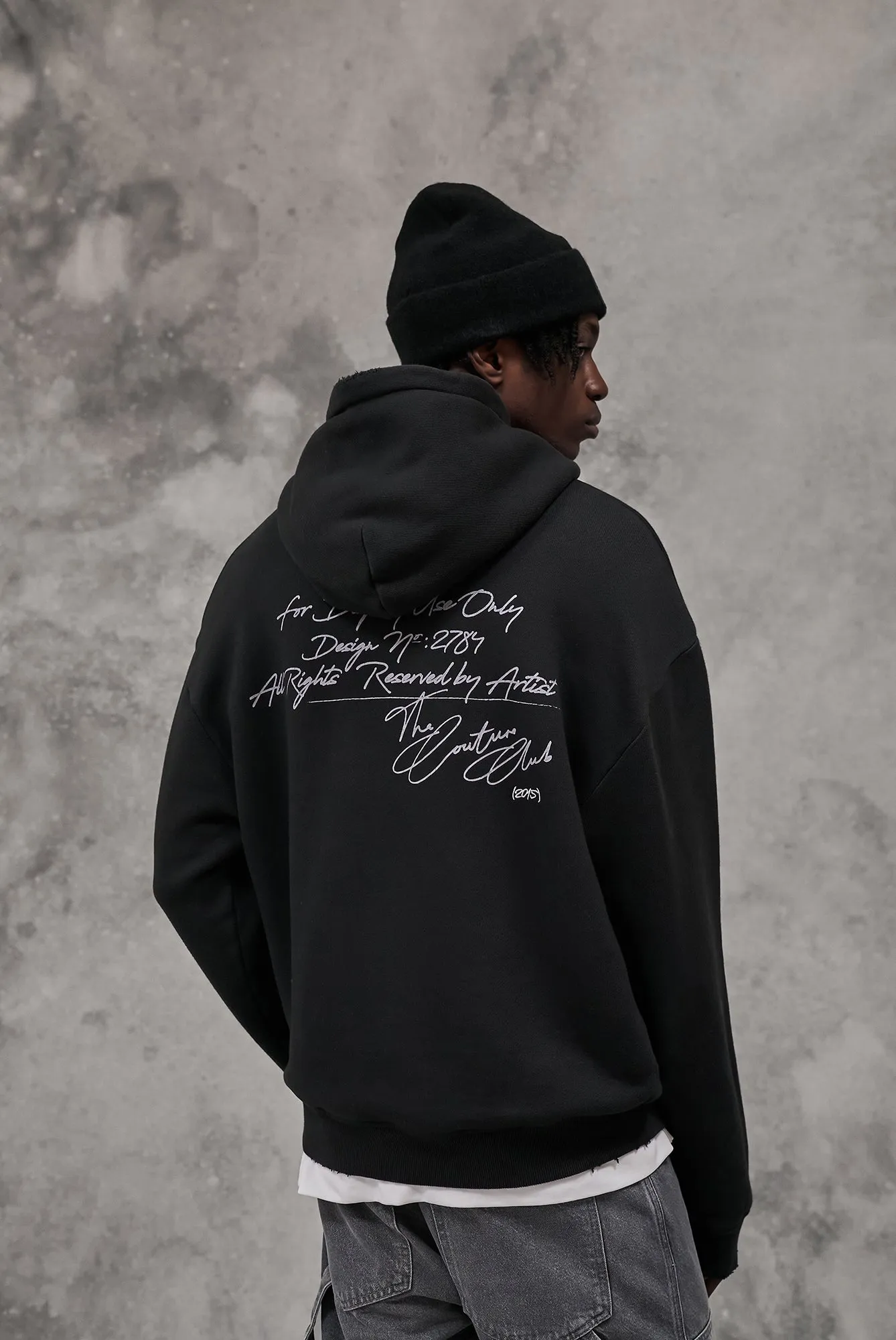 DISPLAY USE ONLY RELAXED HOODIE - WASHED CHARCOAL