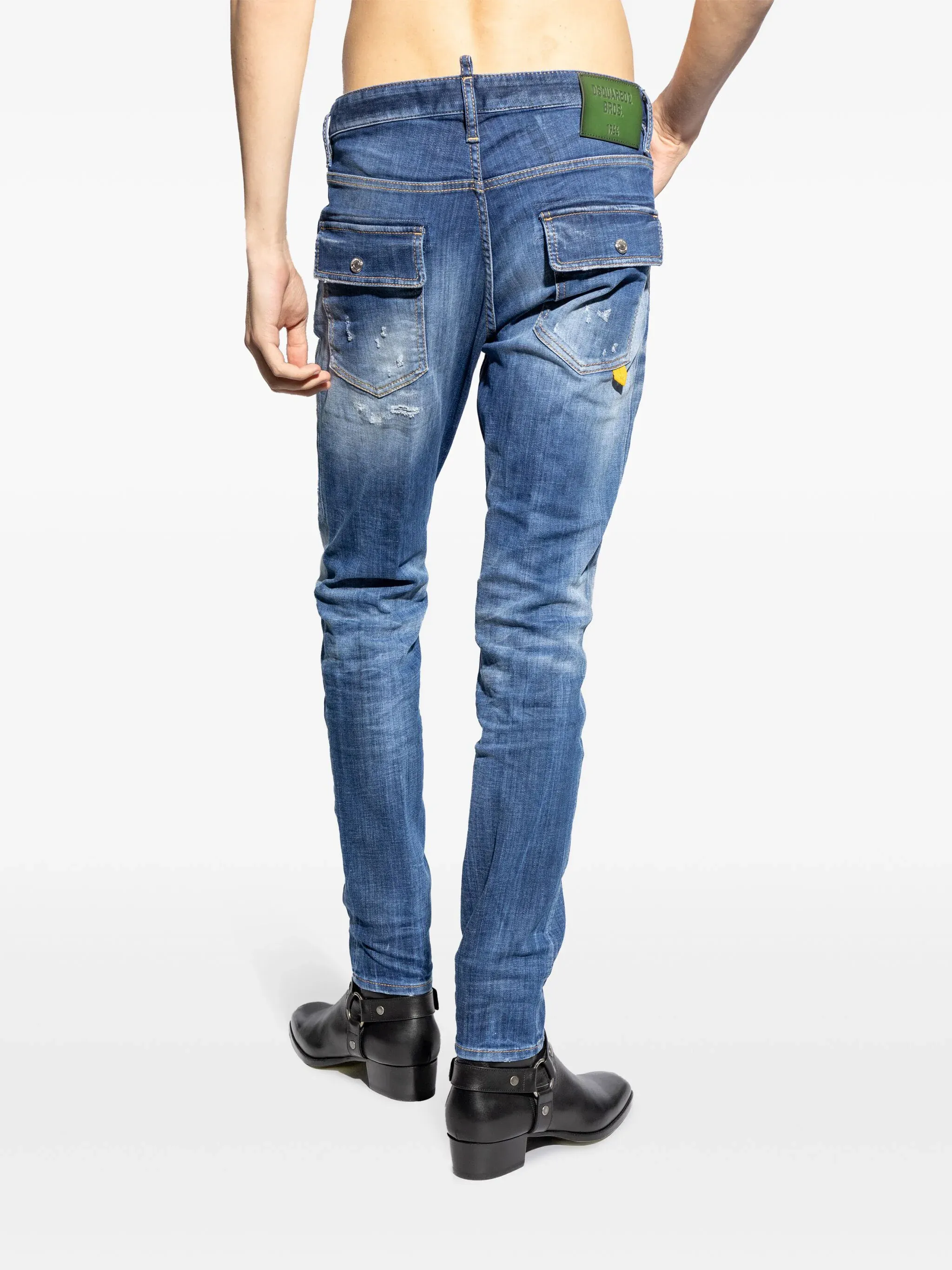 distressed regular-fit jeans