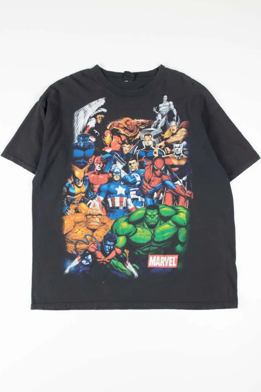 Distresssed Marvel Super Heroes T-Shirt