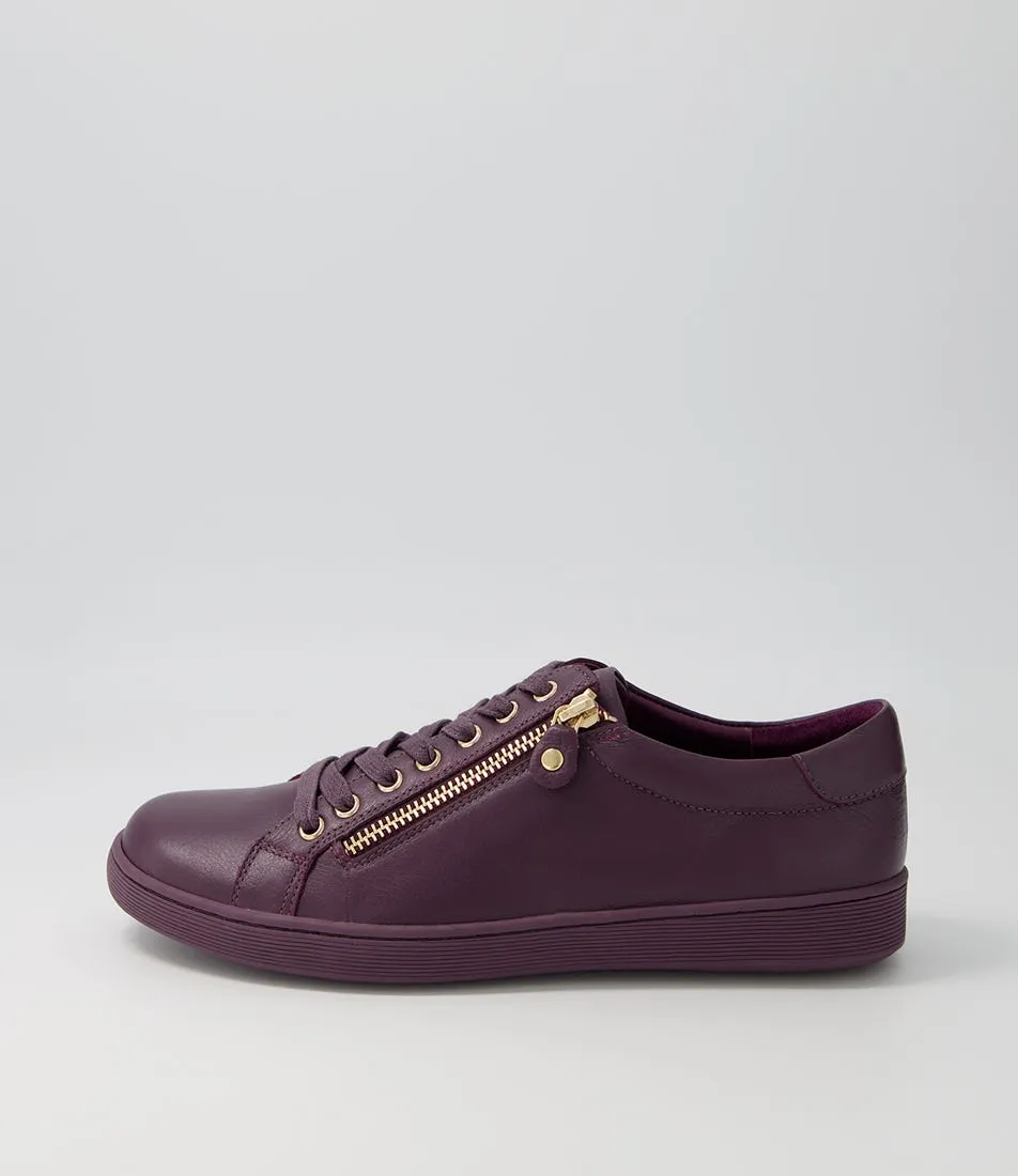 DJANGO & JULIETTE Donat Purple Leather Sneakers
