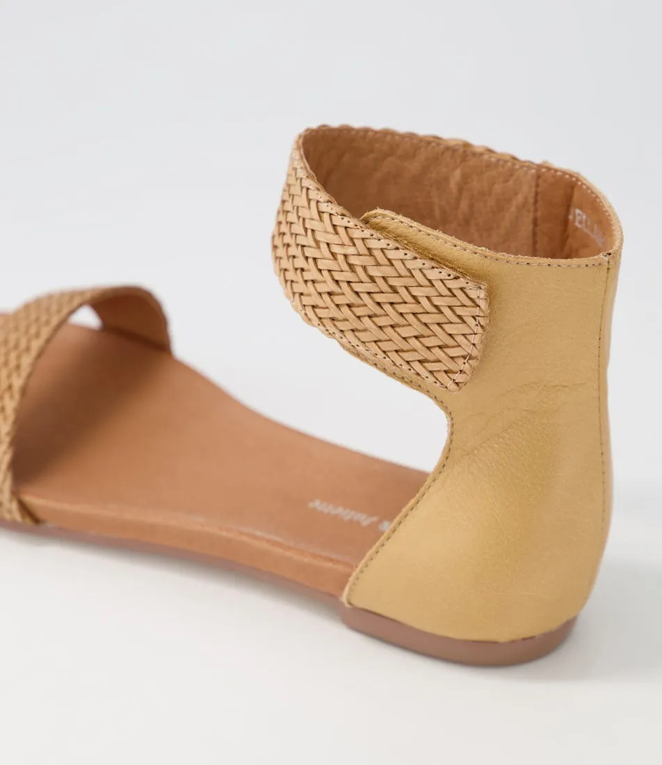 DJANGO & JULIETTE Jellan Biscuit Weave Leather Sandals