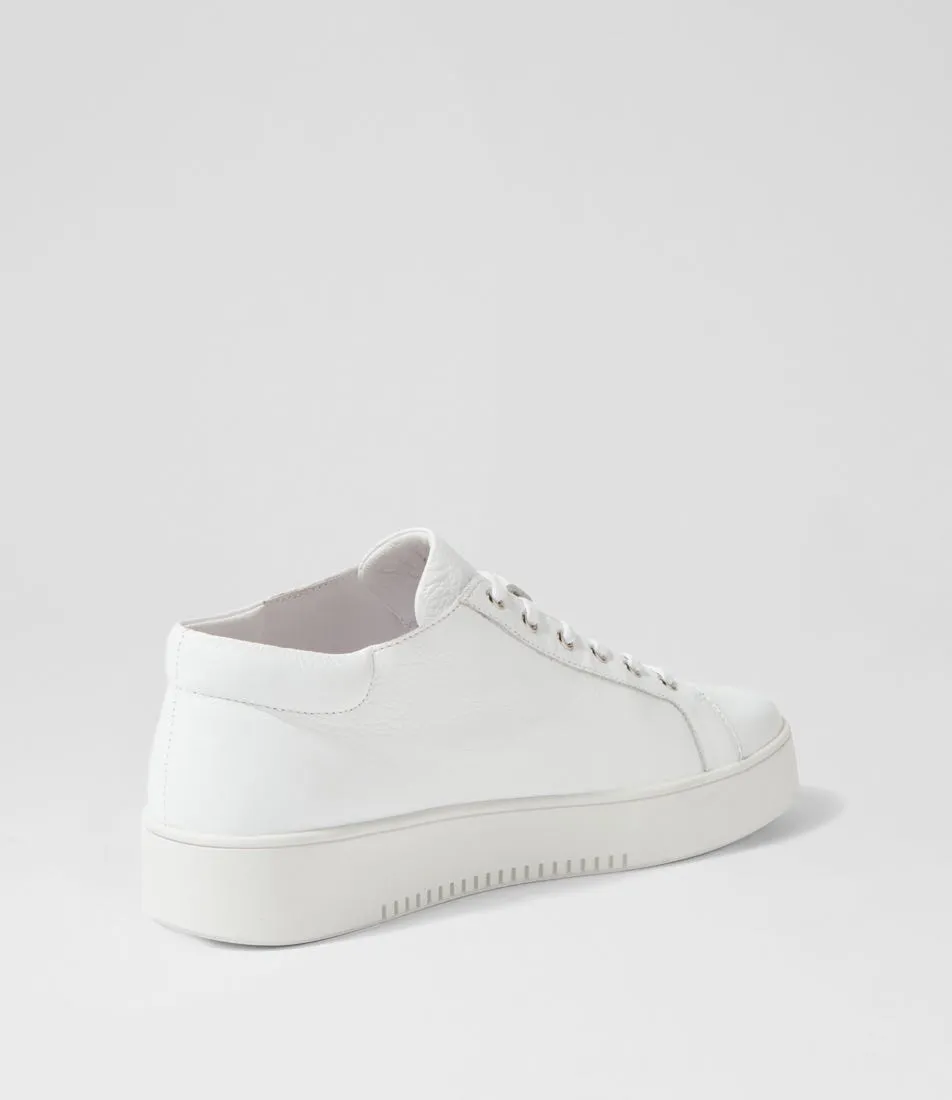 DJANGO & JULIETTE Larine White Leather Sneakers