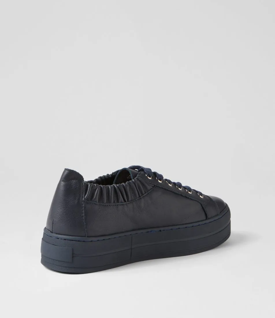 DJANGO & JULIETTE Sulie Navy Leather Sneakers