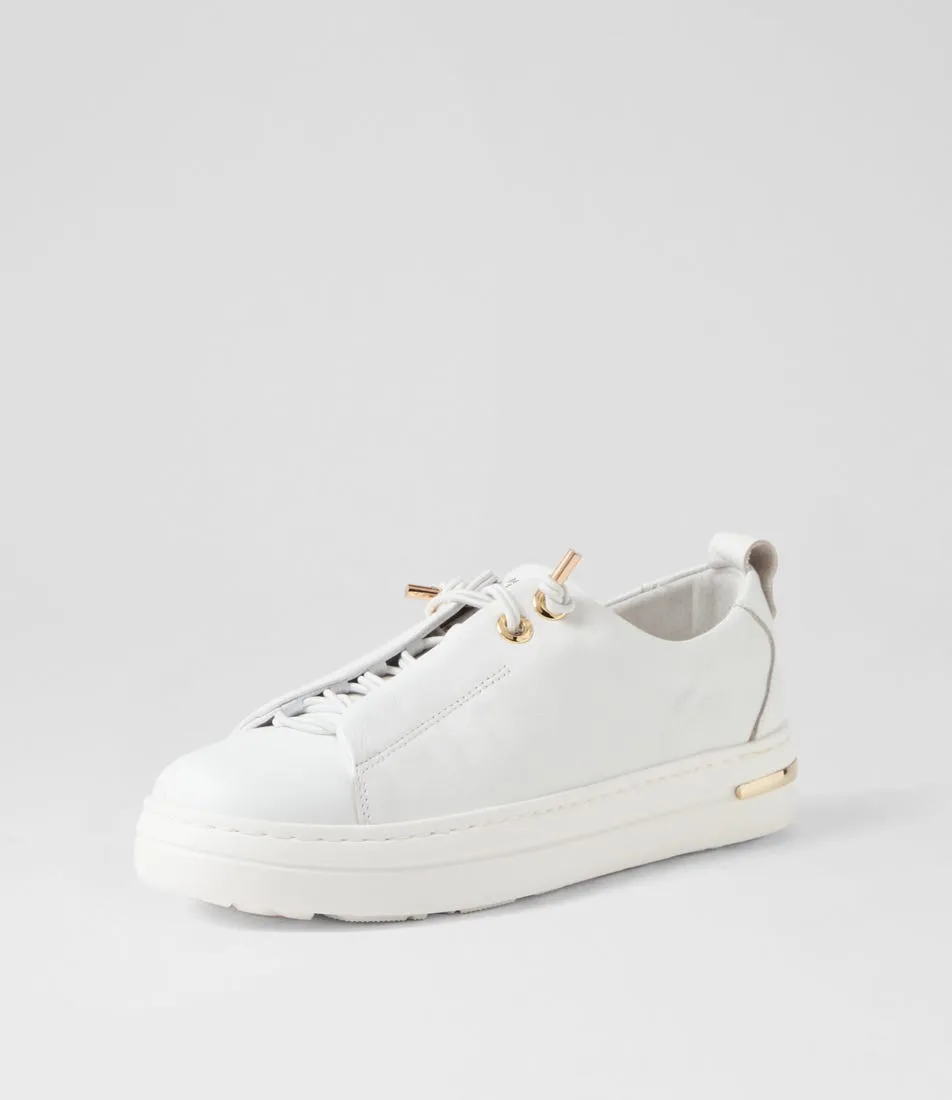 DJANGO & JULIETTE Wattel White Leather Sneakers