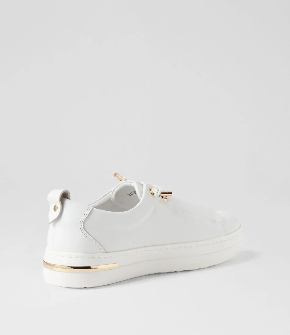 DJANGO & JULIETTE Wattel White Leather Sneakers