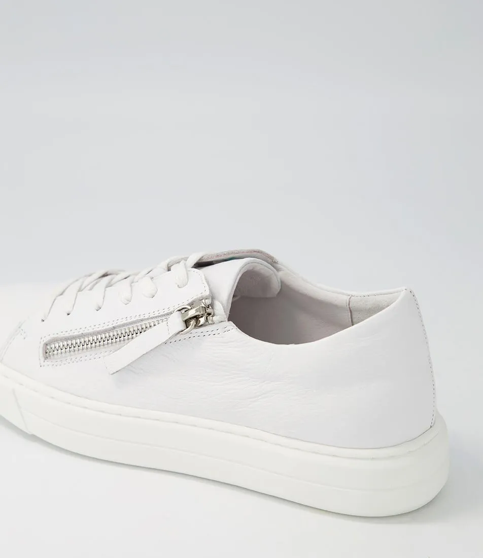 DJANGO & JULIETTE Yuna White Leather Sneakers