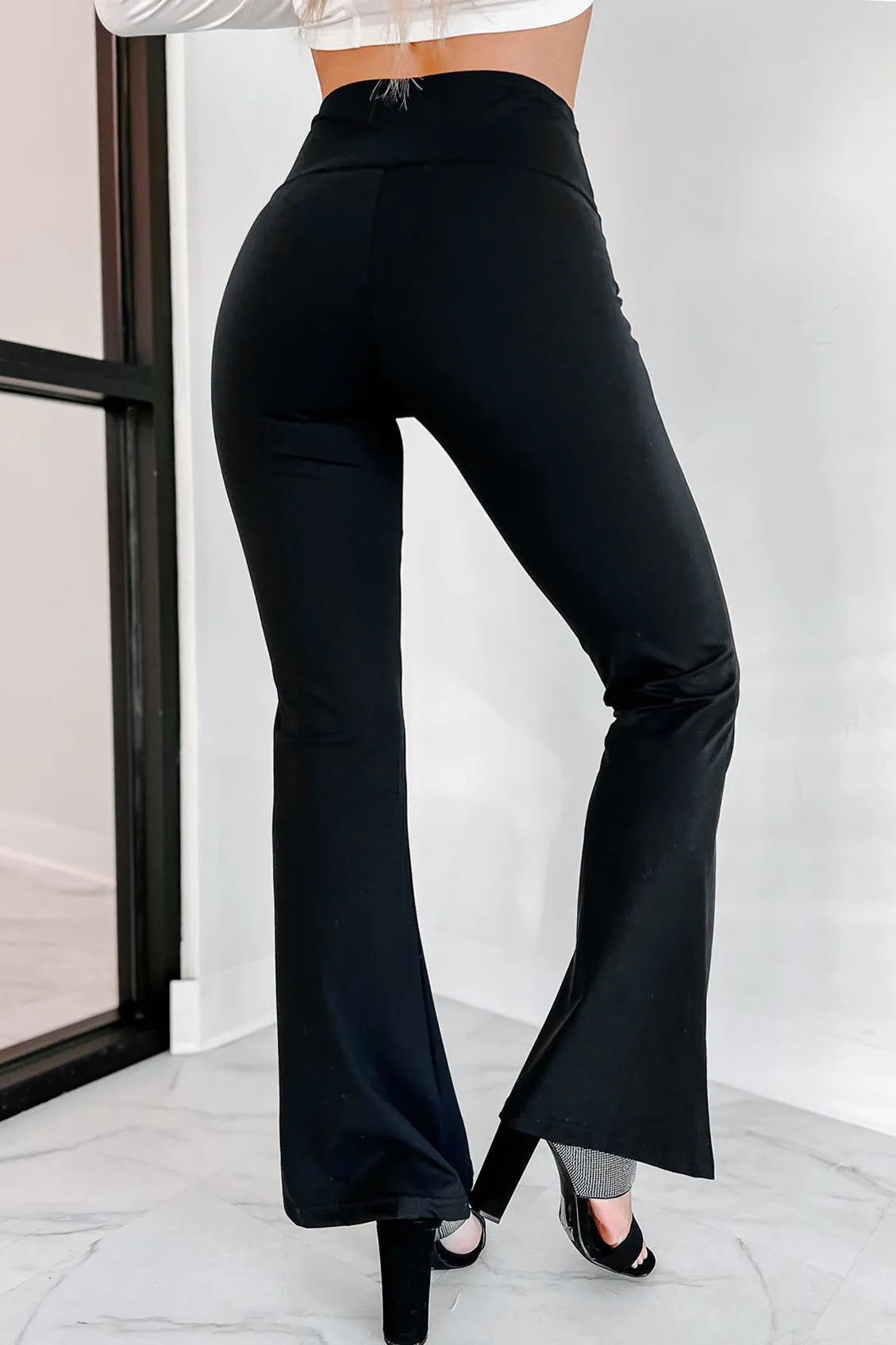 Do What You Want Split Hem Leggings (Black)