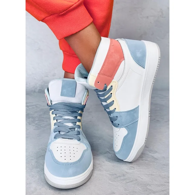 Dorcas Blue ankle-high sneakers white