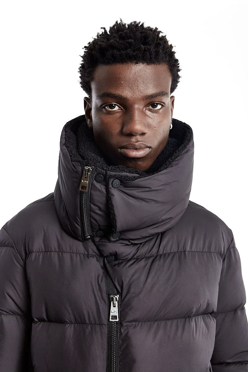 DOUBLE NECK PADDED DOWN JACKET