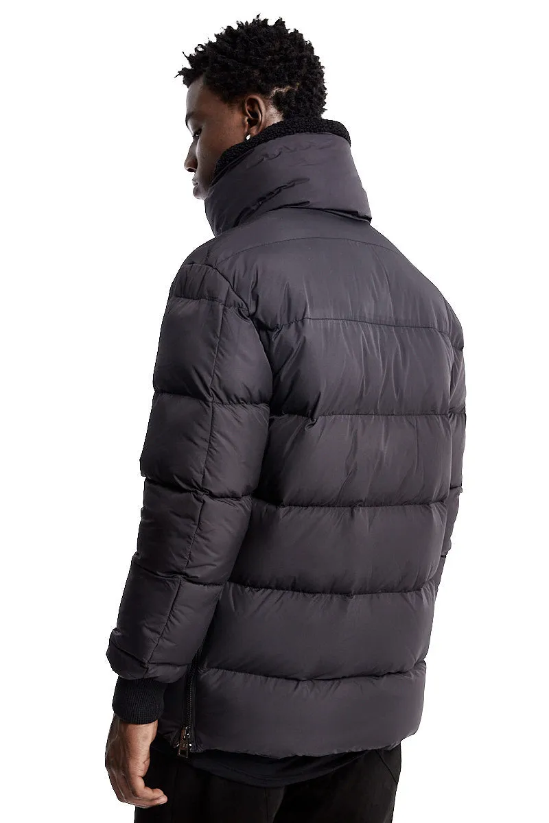 DOUBLE NECK PADDED DOWN JACKET