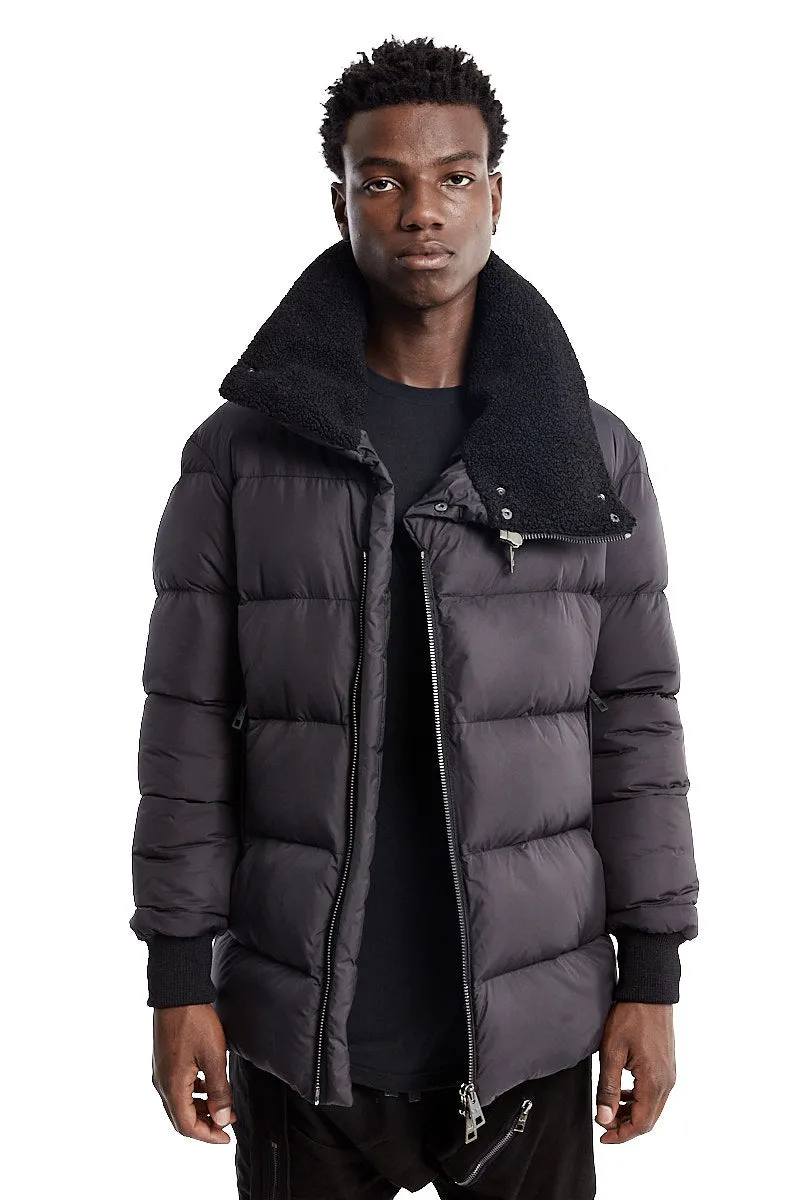 DOUBLE NECK PADDED DOWN JACKET