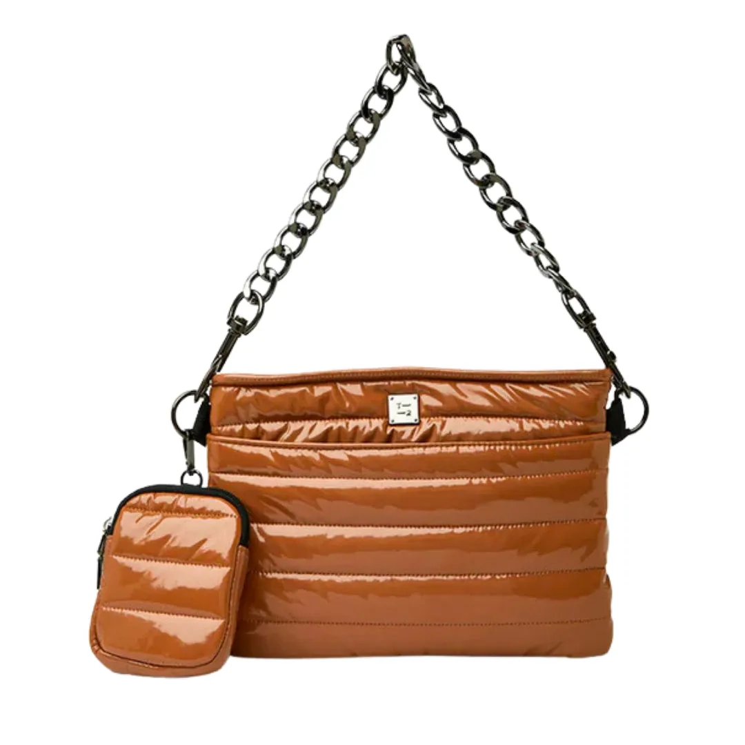 DOWNTOWN CROSSBODY DARK NUDE PATENT