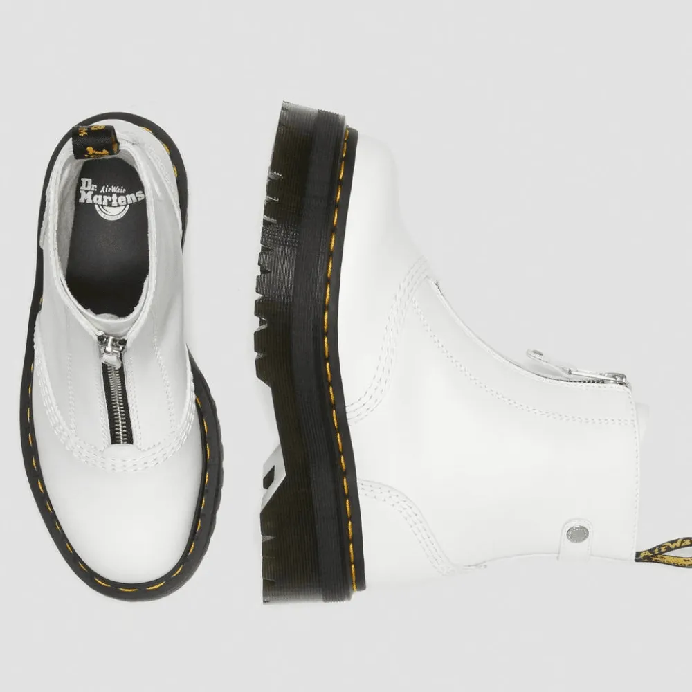 Dr Martens Jetta Front Zip Boot - White