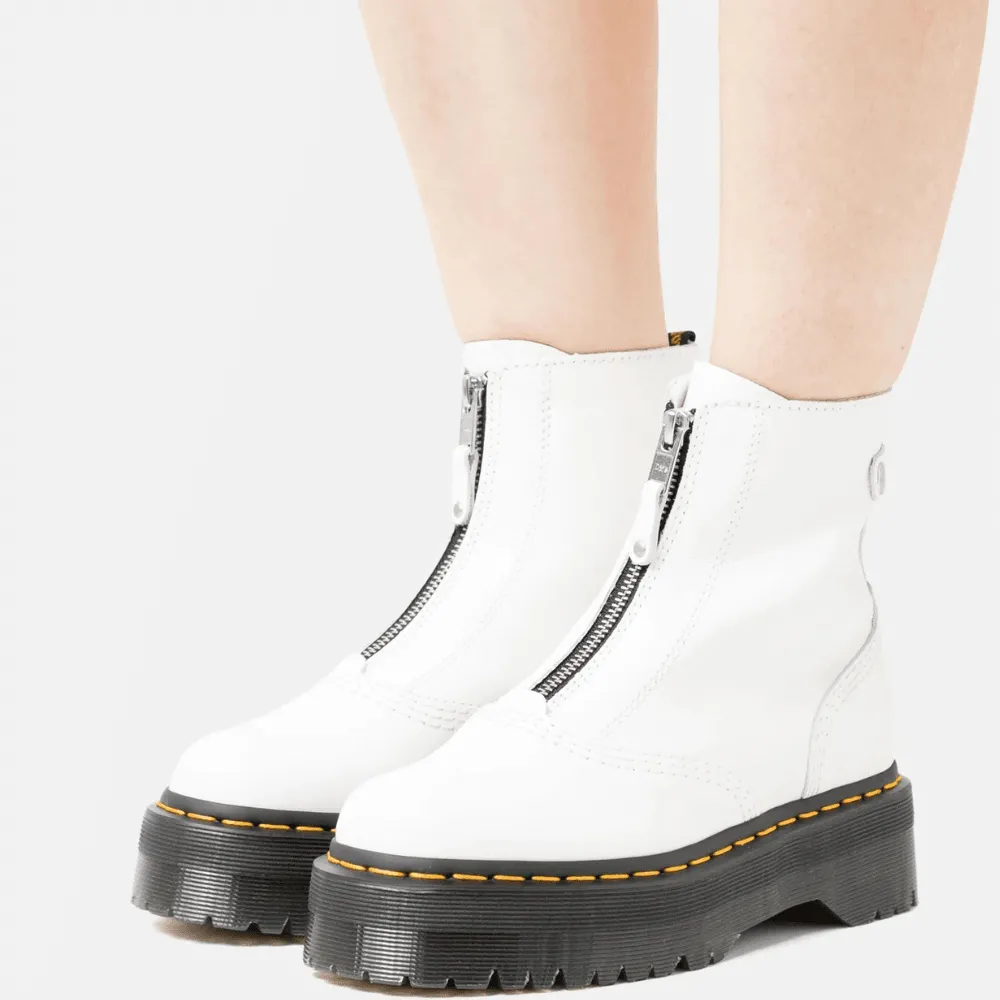 Dr Martens Jetta Front Zip Boot - White