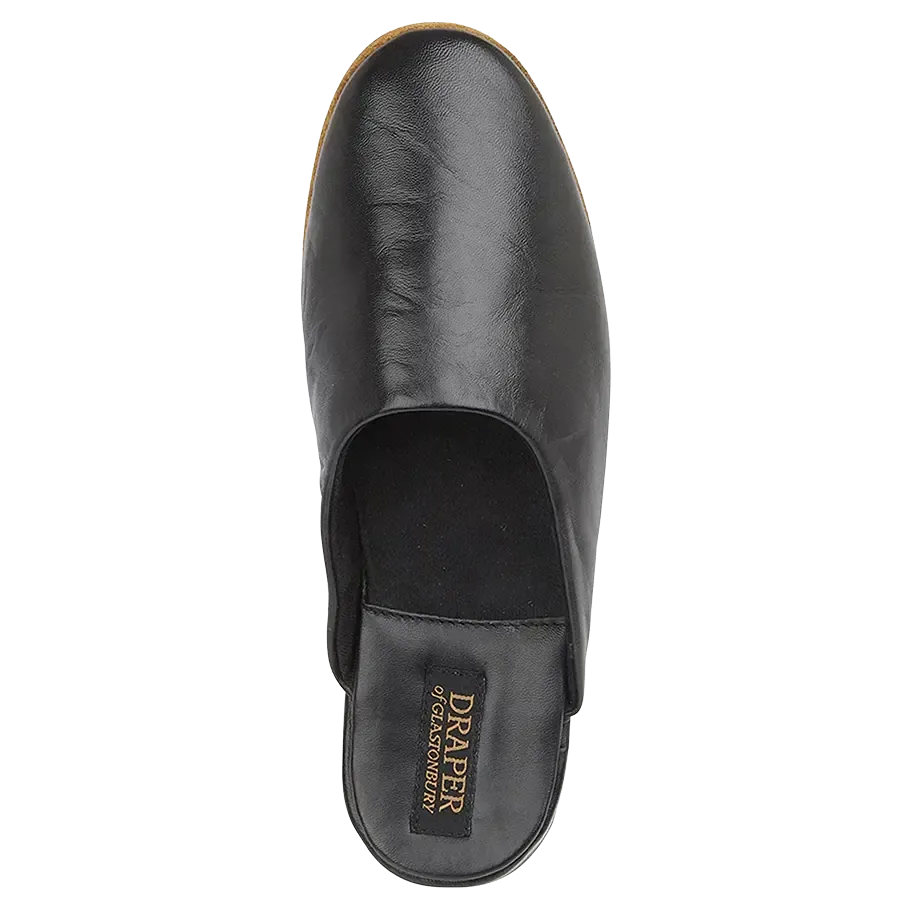 Draper of Glastonbury Kevin Leather Mule Slippers