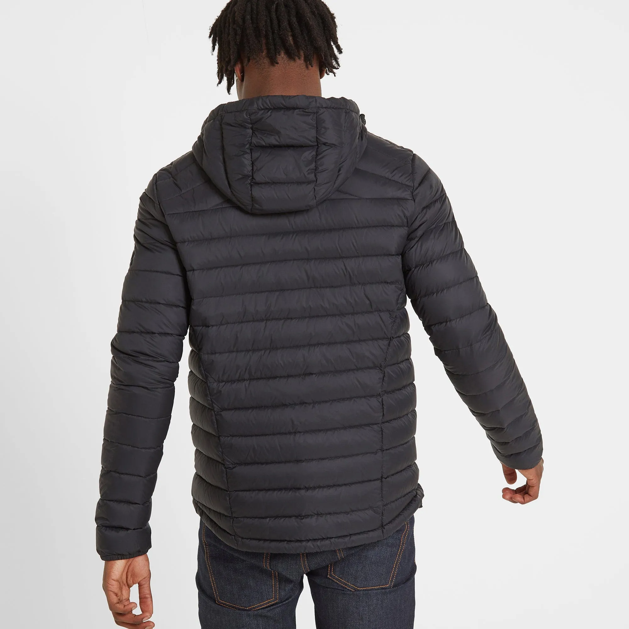 Drax Mens Hooded Down Jacket - Black