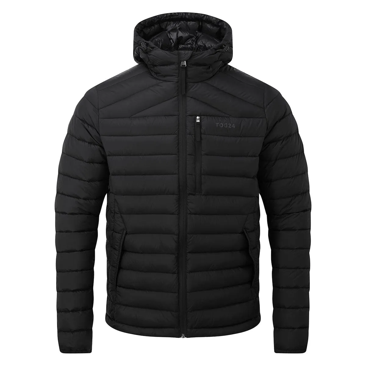 Drax Mens Hooded Down Jacket - Black