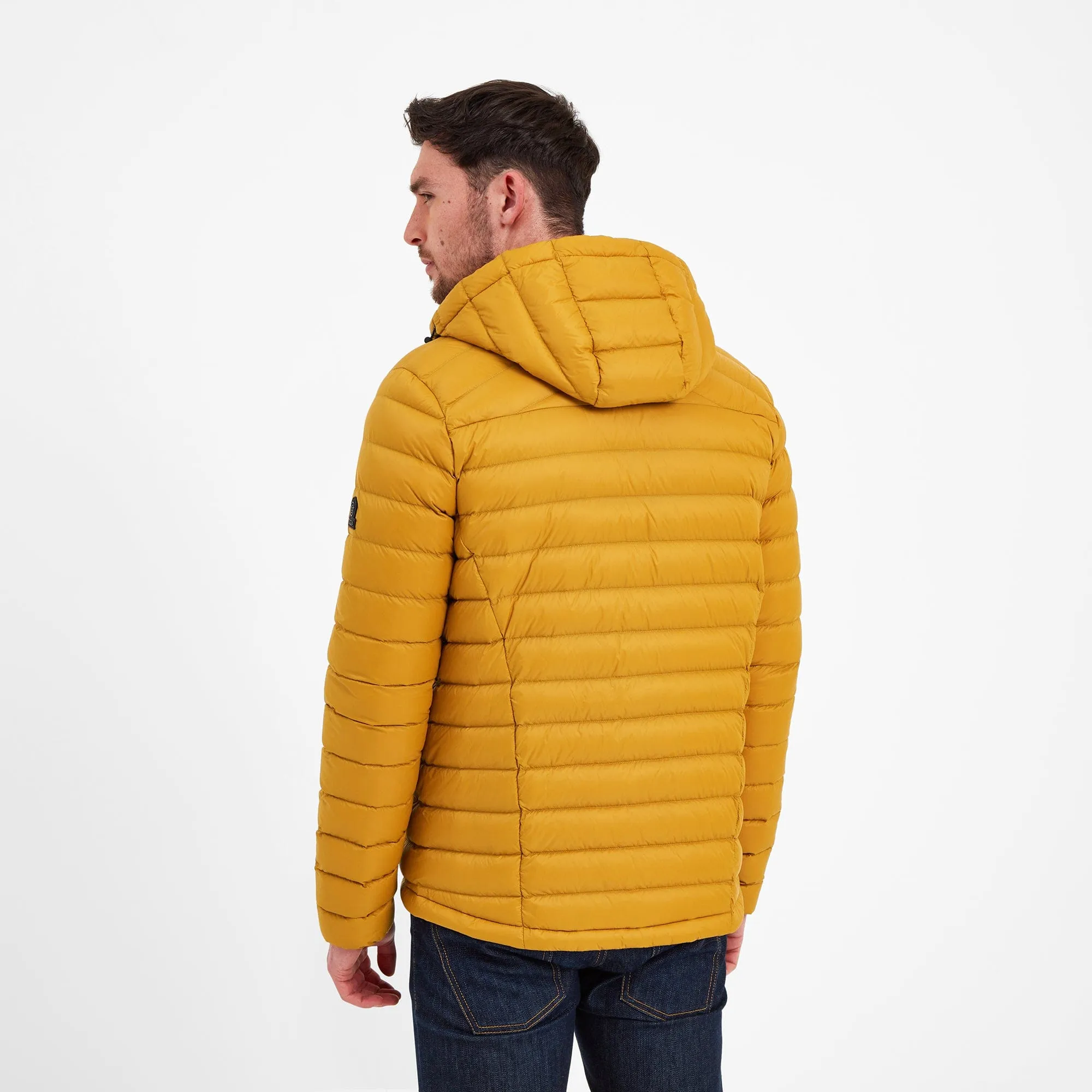 Drax Mens Hooded Down Jacket - Golden Brown