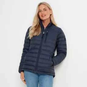 Drax Womens Funnel Down Jacket - Navy