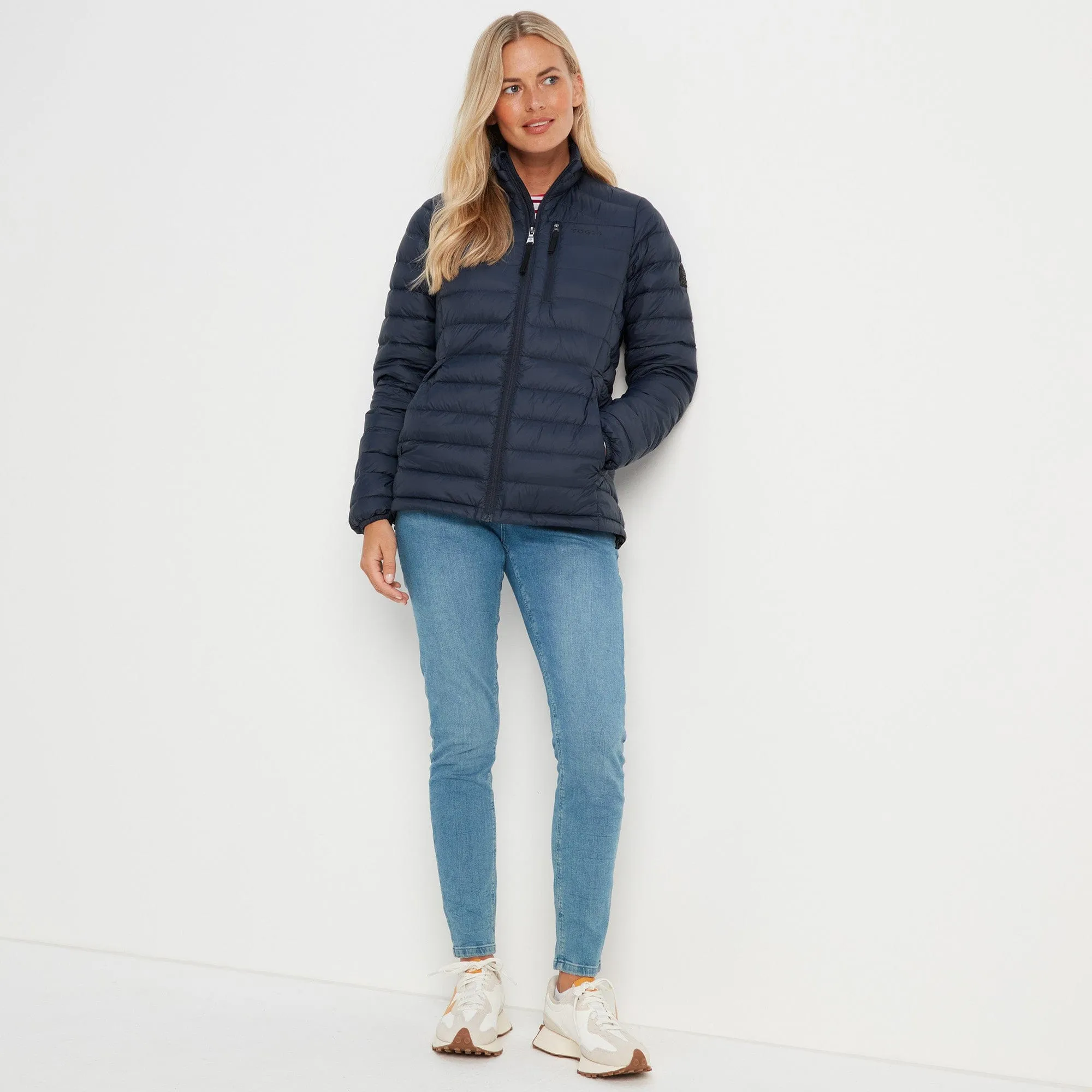 Drax Womens Funnel Down Jacket - Navy