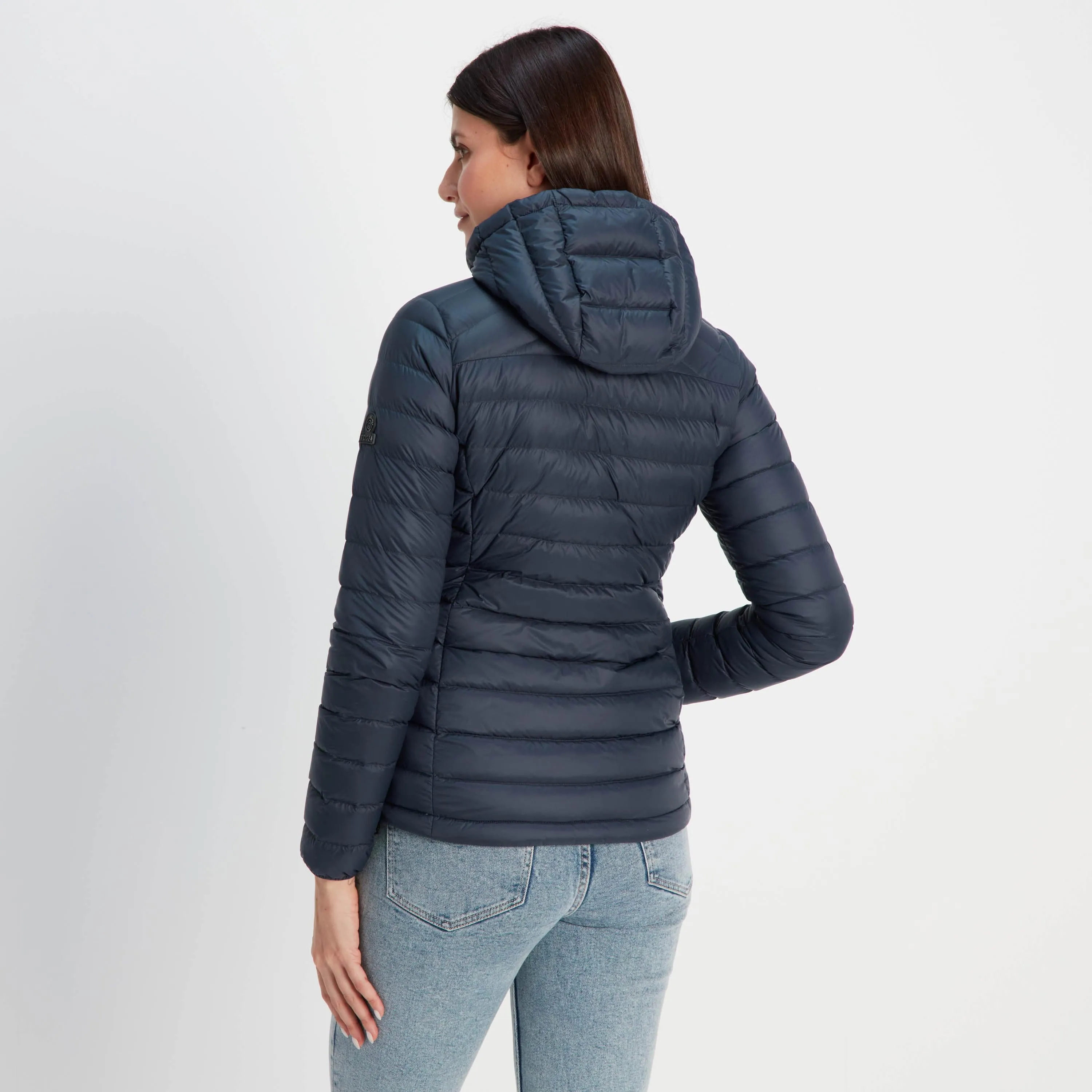 Drax Womens Hooded Down Jacket - Navy