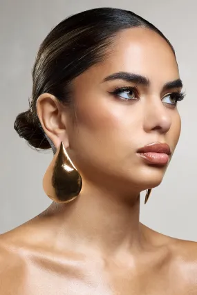 Droplet | Gold Statement Teardrop Earrings