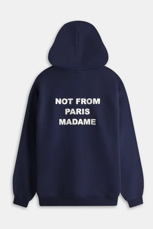 Drôle de Monsieur Slogan Hoodie - Navy