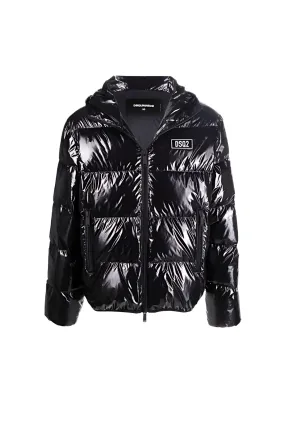 Dsquared2 Logo Patch Hooded Down Jacket