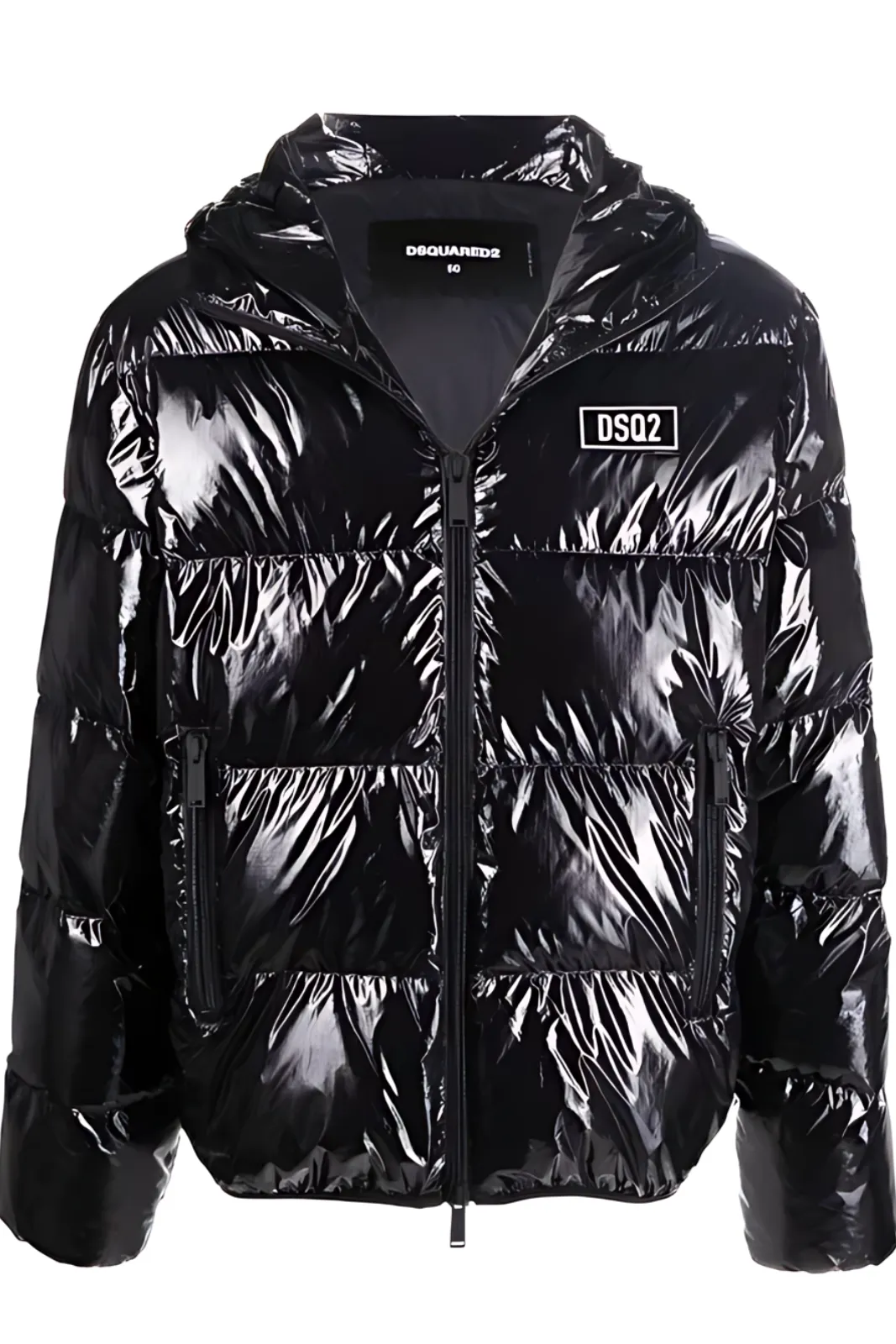 Dsquared2 Logo Patch Hooded Down Jacket