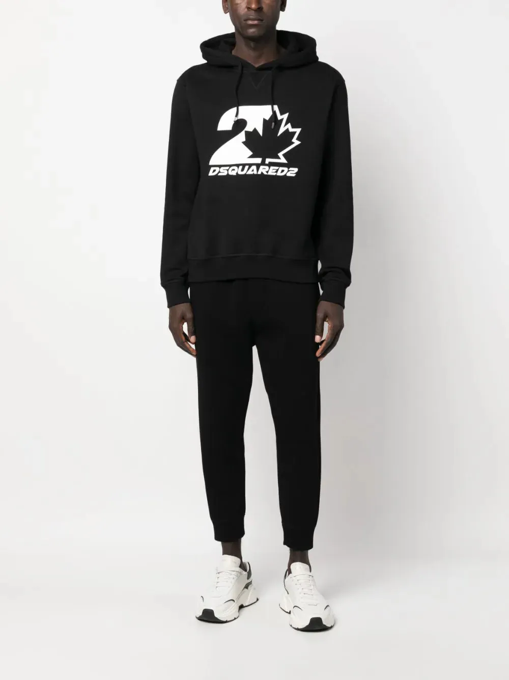 Dsquared2 logo-print cotton drawstring hoodie