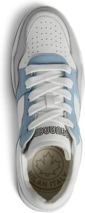 DSQUARED2 Spiker leather sneakers White