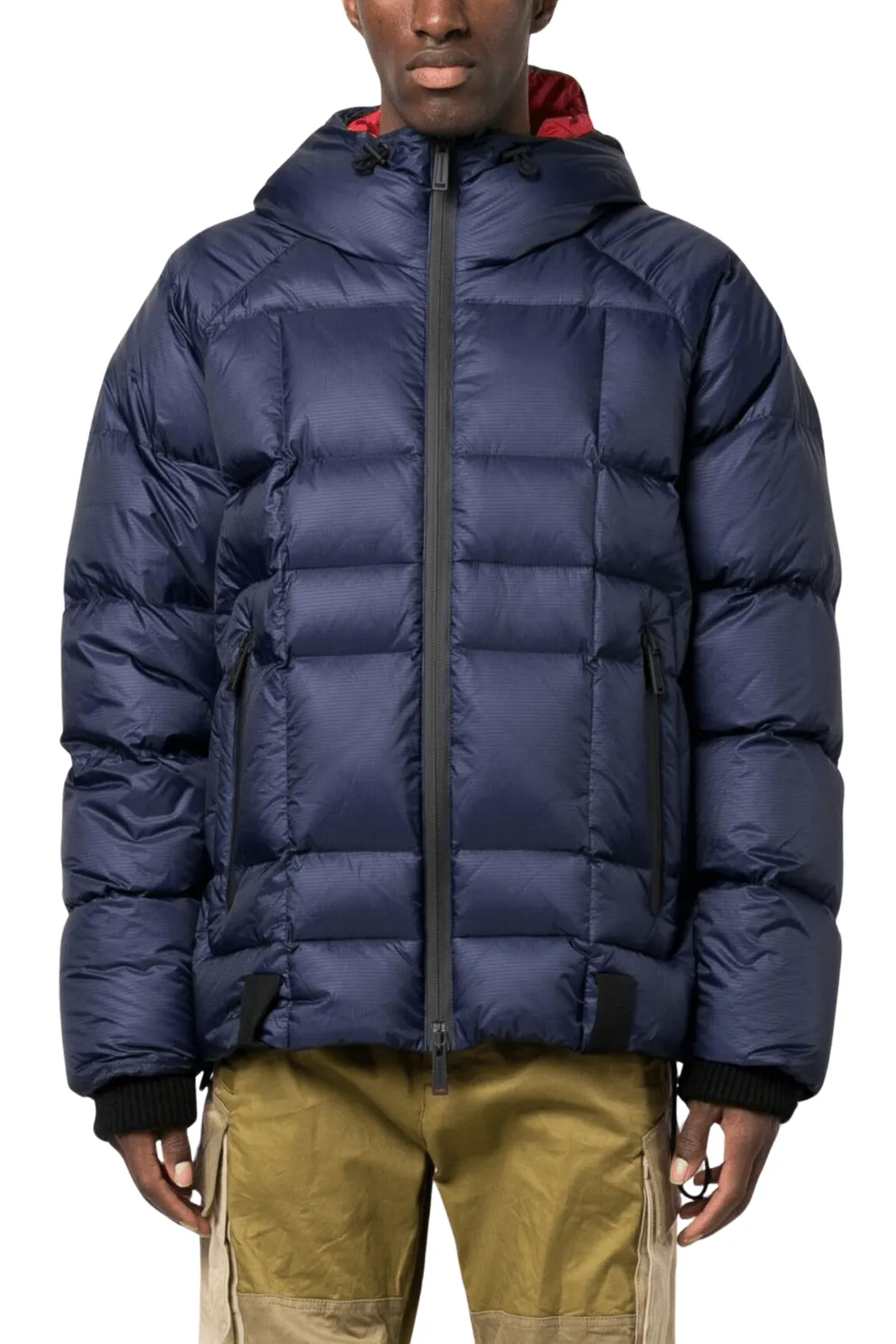 Dsquared2 two-tone quilted down jacket blue/ brown