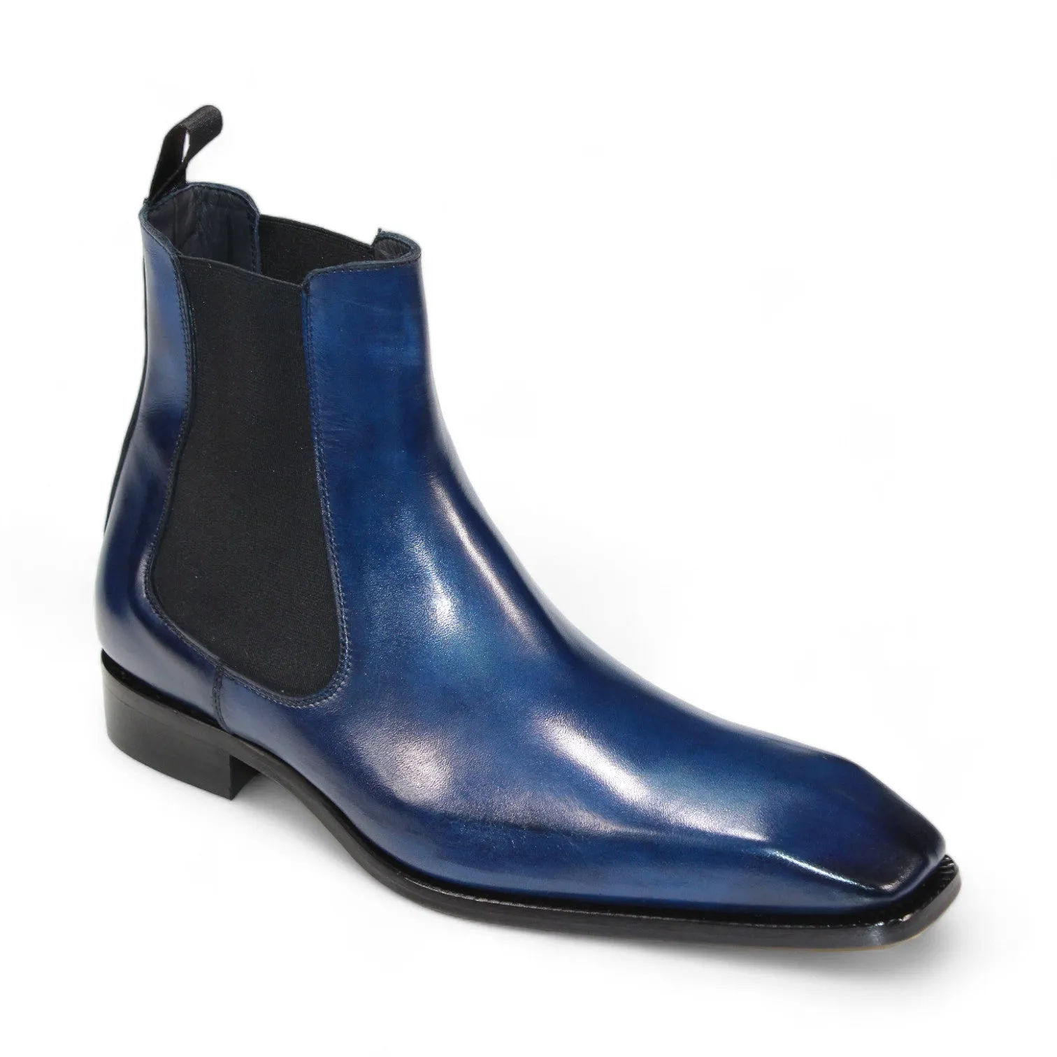 Duca Empoli Men's Shoes Blue Calf-Skin Leather Boots (D1122)