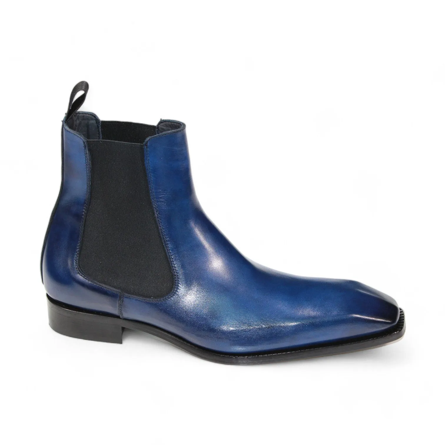 Duca Empoli Men's Shoes Blue Calf-Skin Leather Boots (D1122)