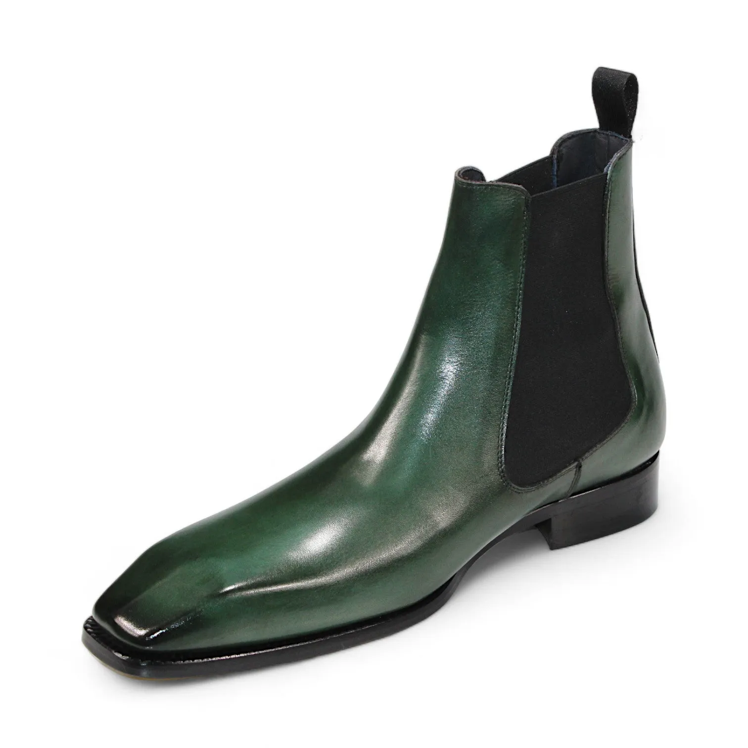 Duca Empoli Men's Shoes Green Calf-Skin Leather Boots (D1123)