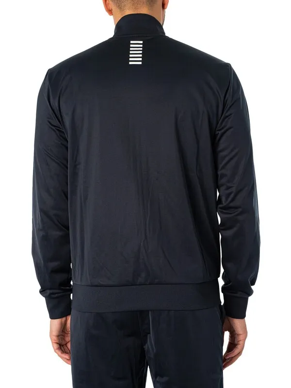 EA7 Funnel Neck Zip Tracksuit - Night Blue