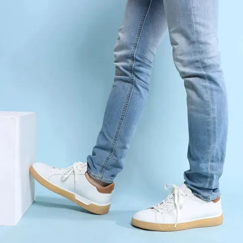 Ecco Mens Street Tray Sneakers - White/Cashmere
