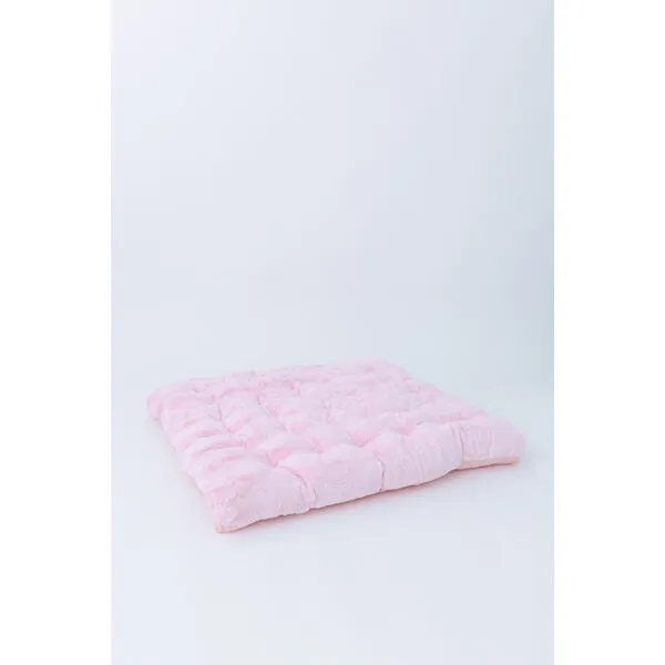 E&E Cuddle Faux Fur Padded Play Mattress, Pink