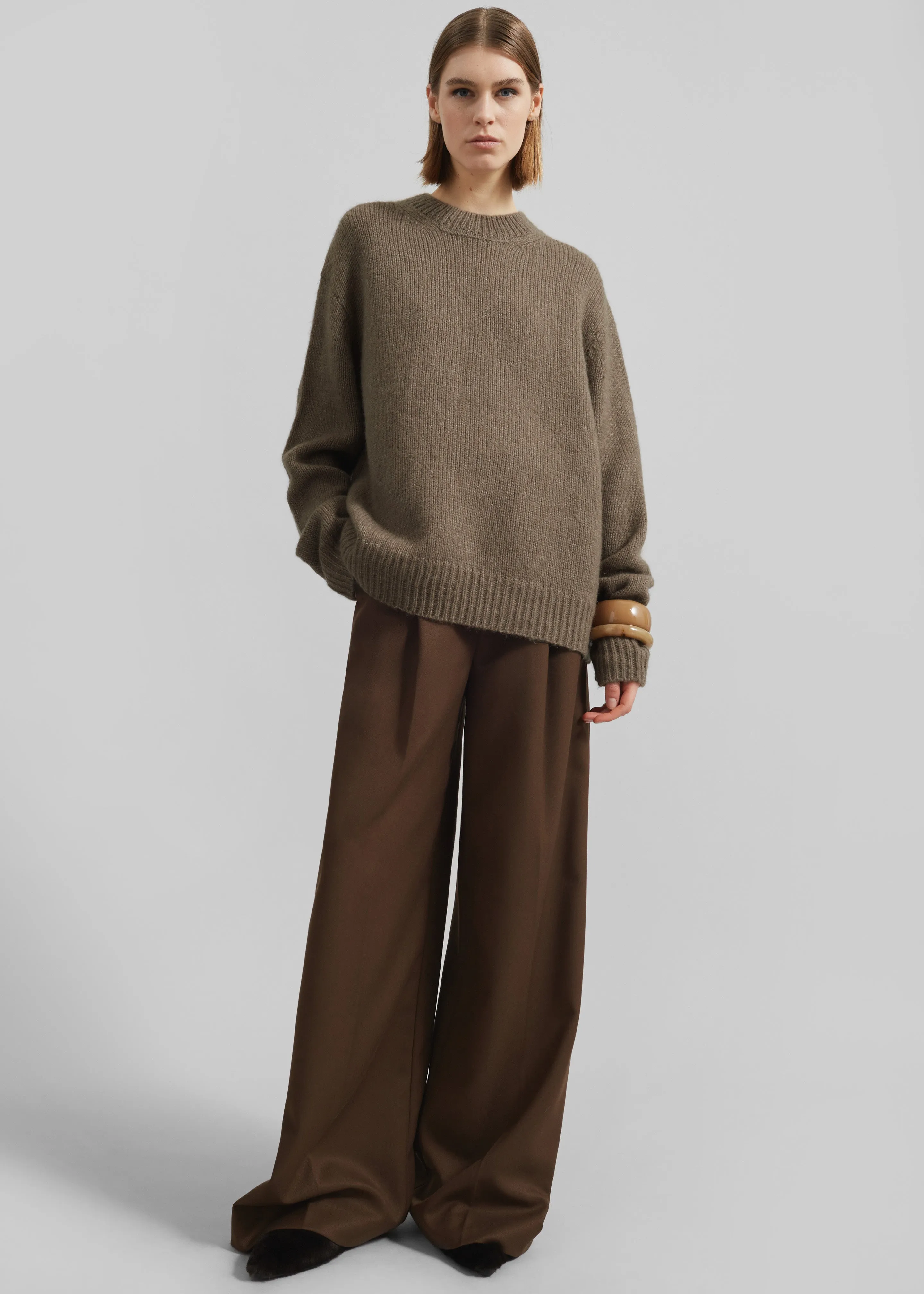 Eidra Crewneck Sweater - Taupe