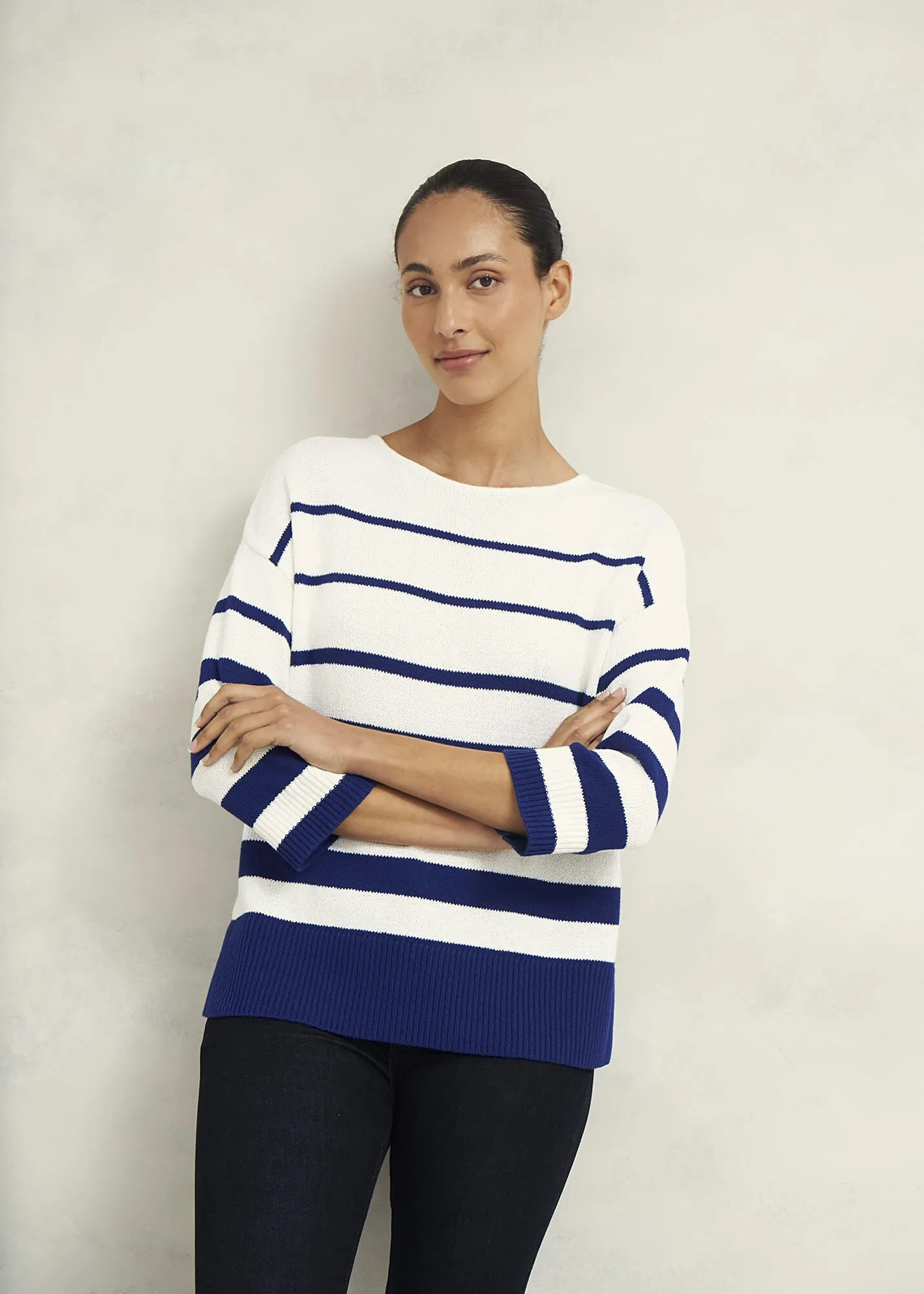 Elaine Stripe Cotton Blend Jumper 