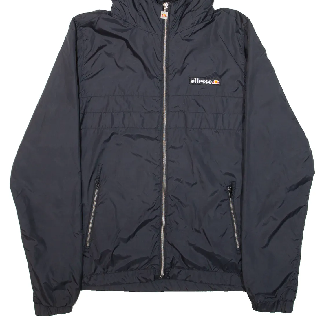 ELLESSE Mens Jacket Blue Nylon Hooded M