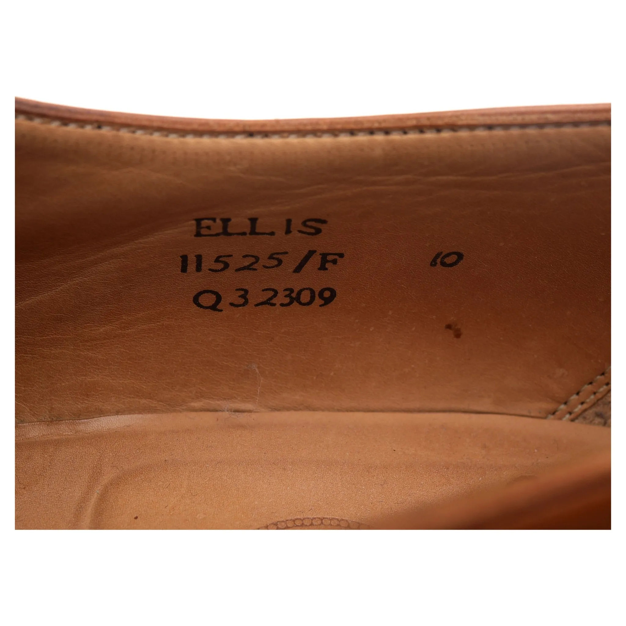 'Ellis' Tan Brown Leather Loafers UK 10 F