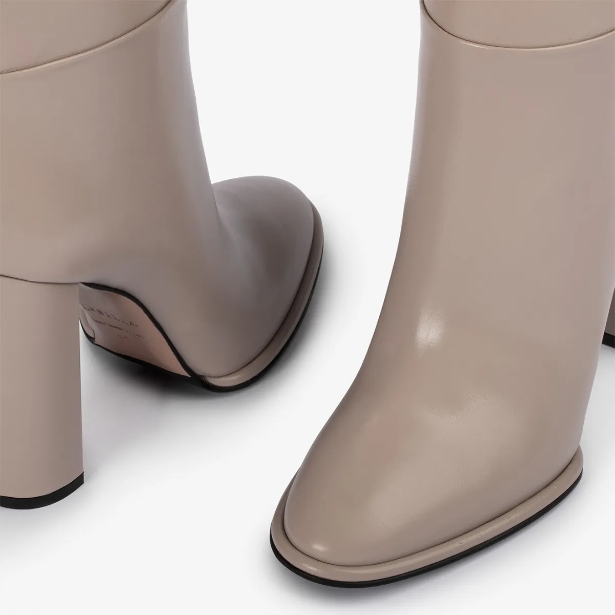 ELSA BOOT 110 mm Marble grey leather knee boot
