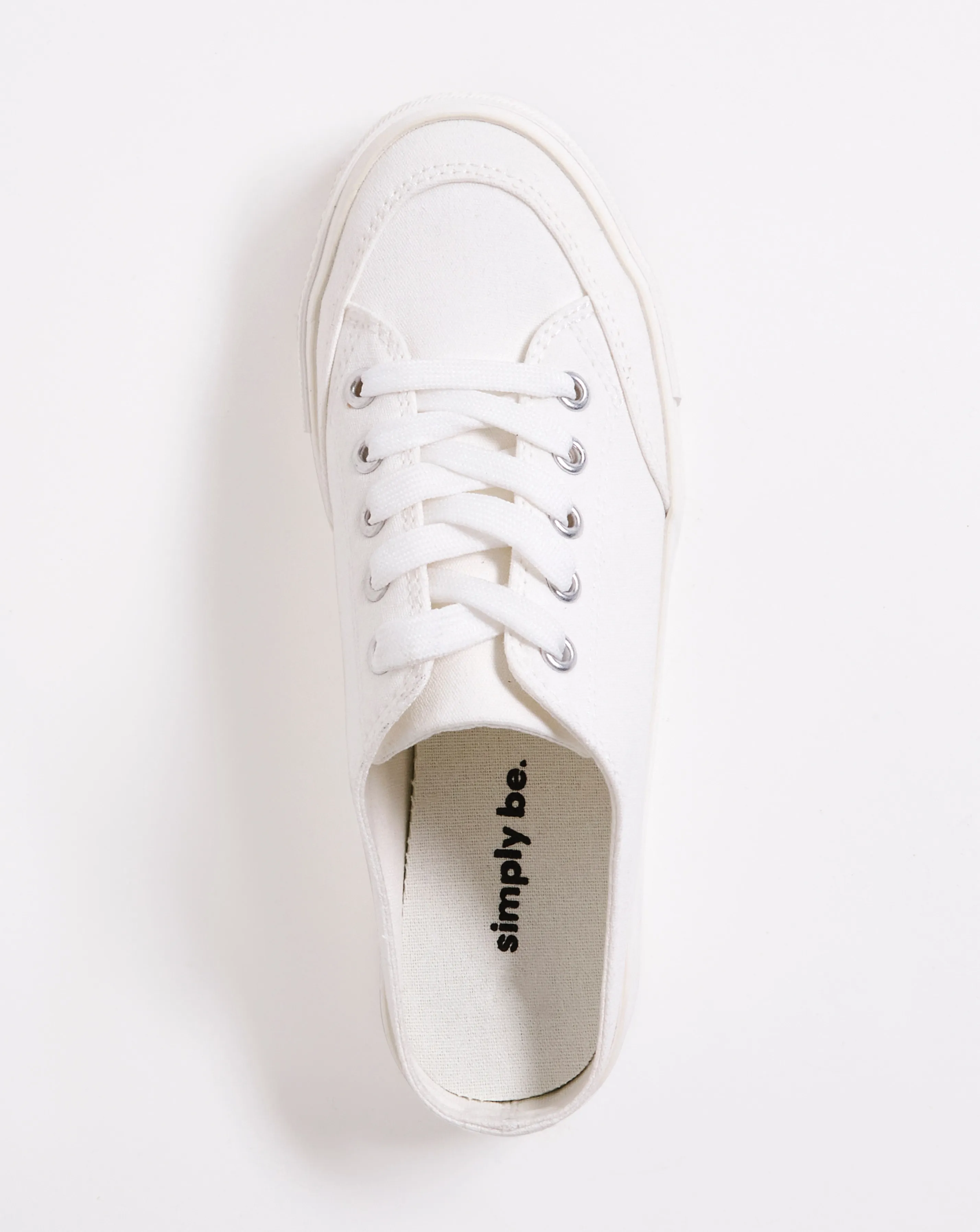 Ely Mule Canvas Trainers Wide E Fit