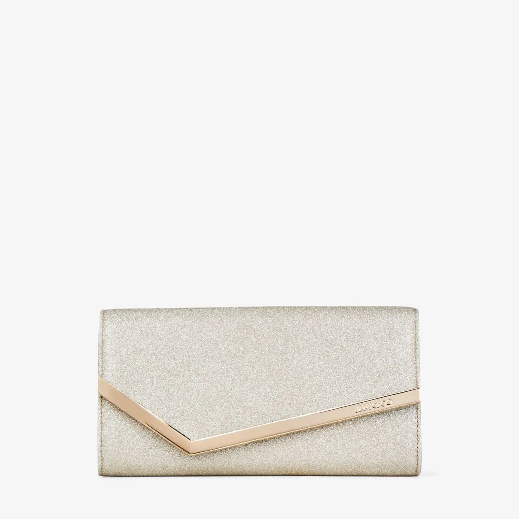 Emmie Platinum Ice Dusty Glitter Clutch Bag