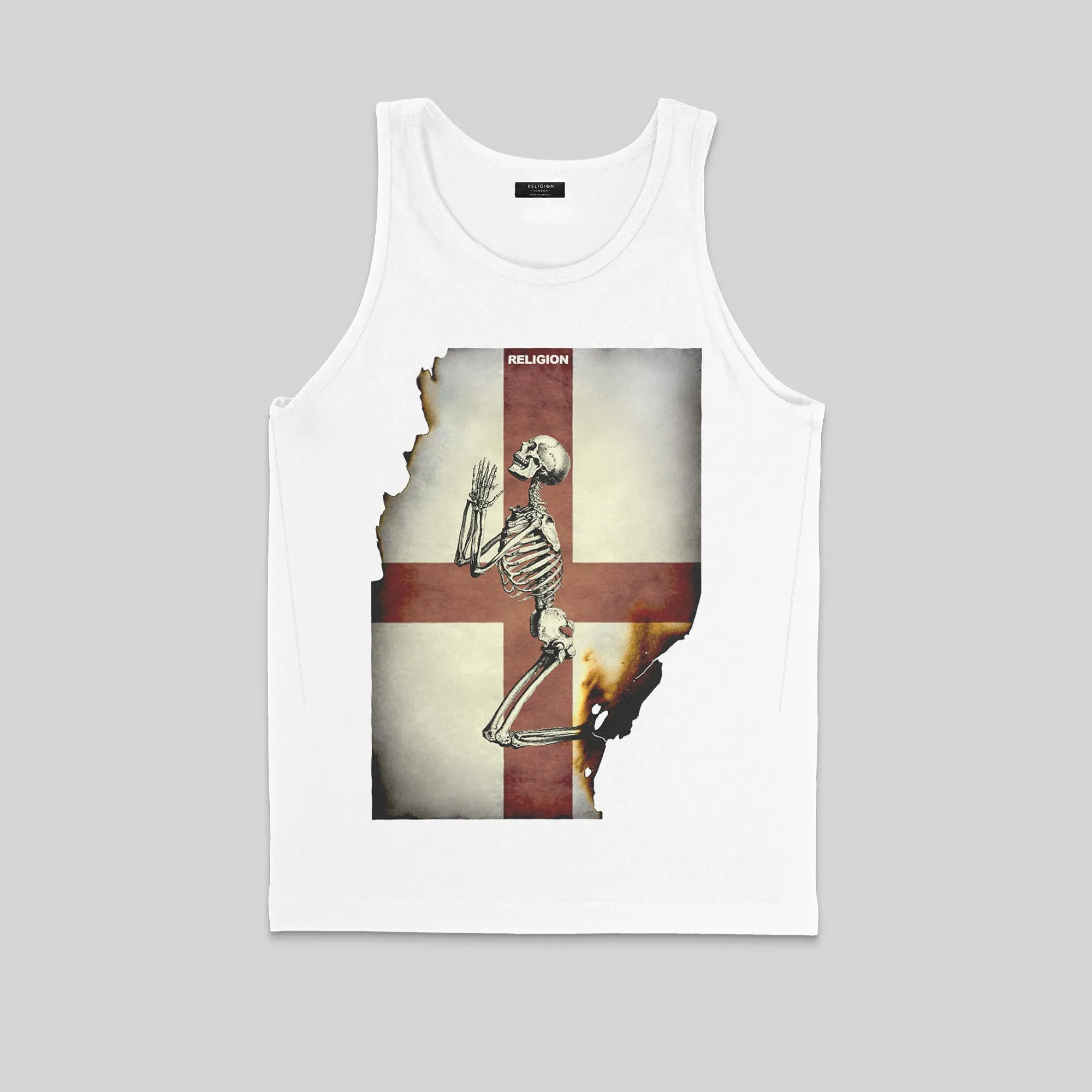 ENGLAND SKELETON VEST WHITE