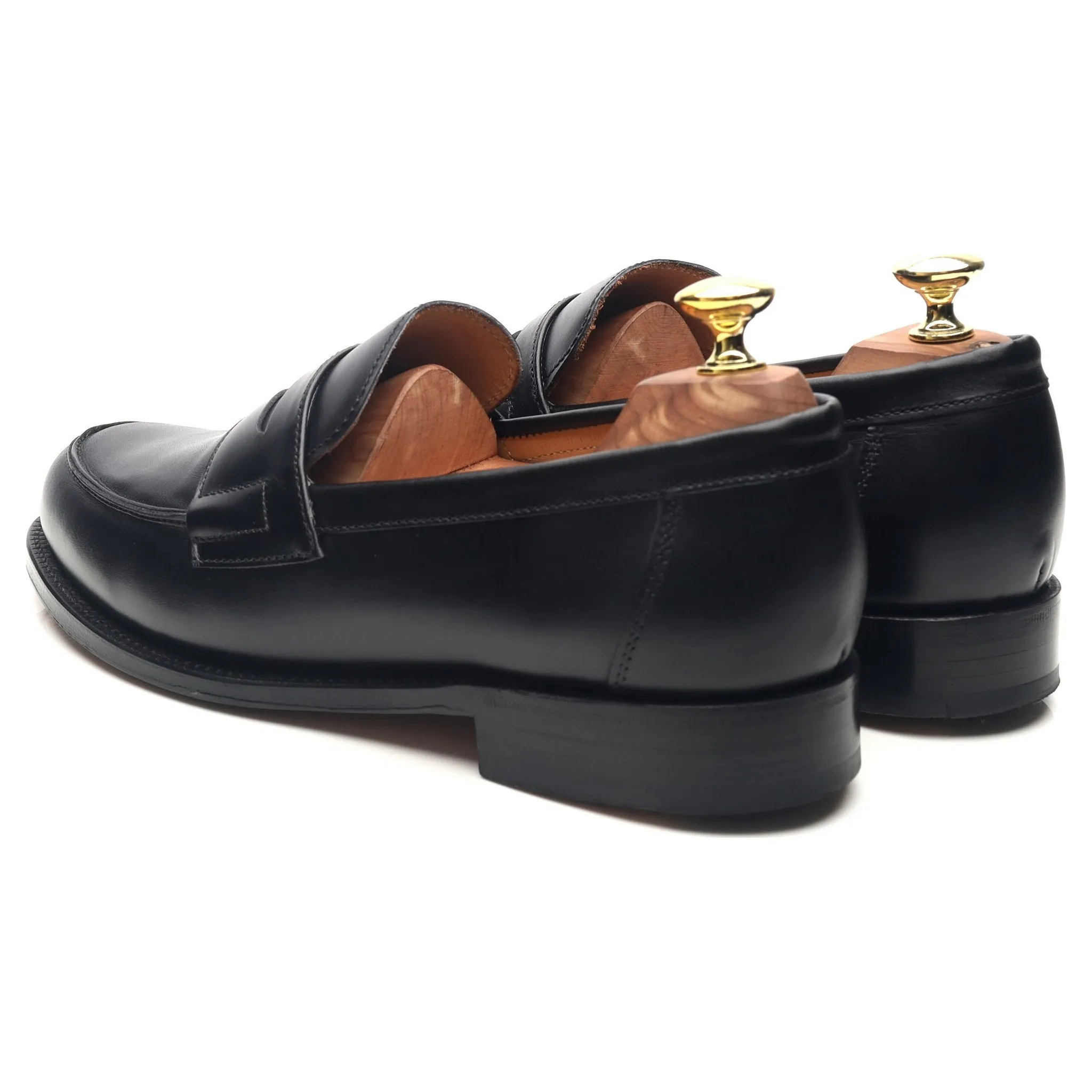 'Epsom' Black Leather Loafers UK 7 E