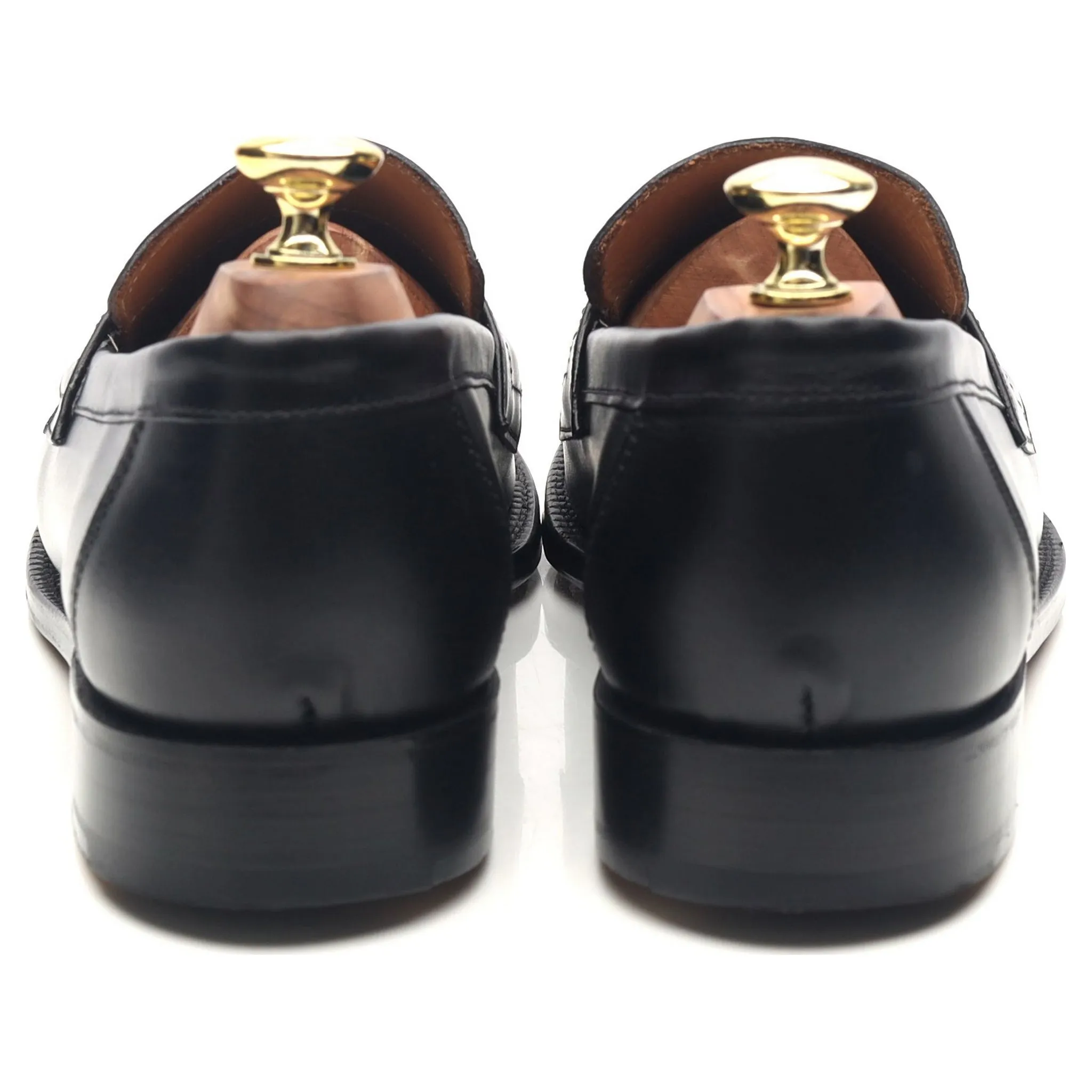 'Epsom' Black Leather Loafers UK 7 E