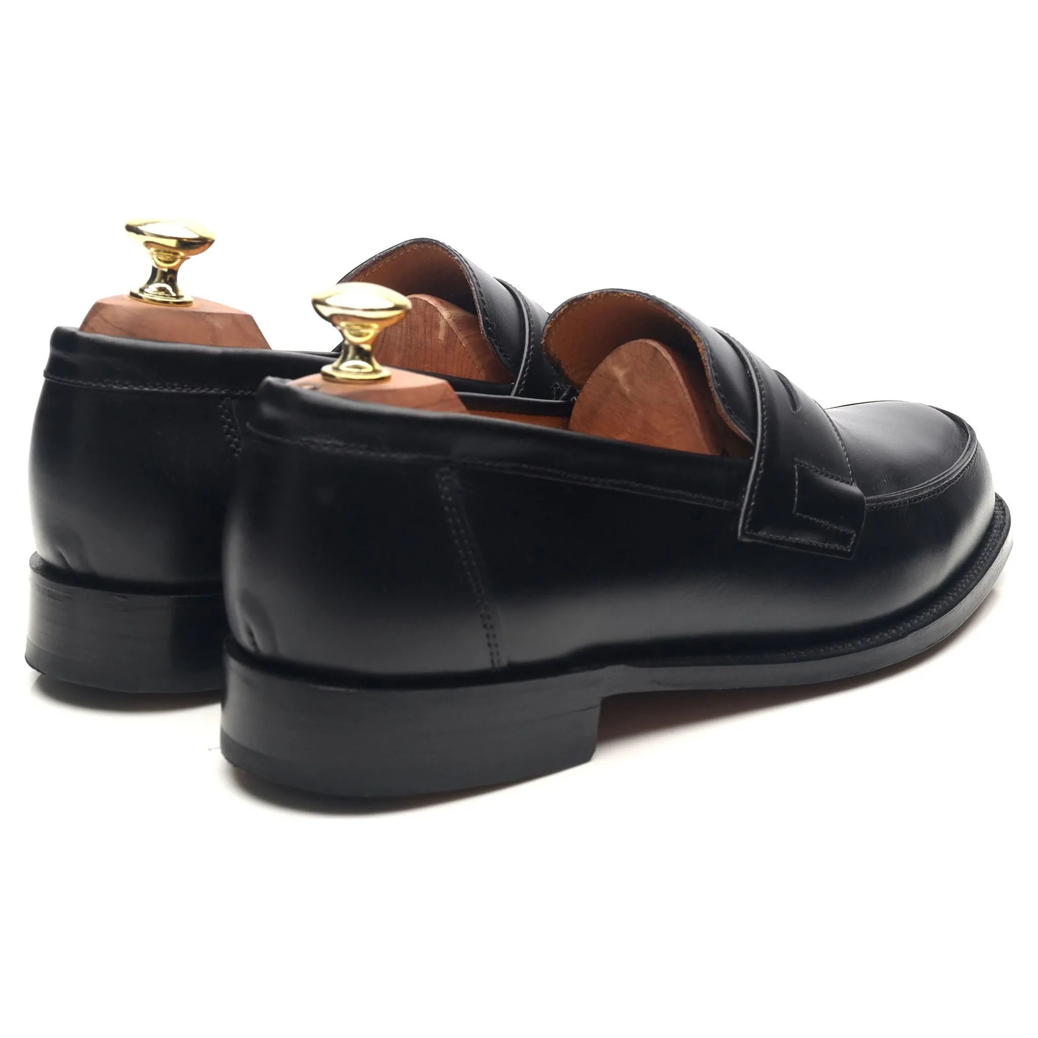 'Epsom' Black Leather Loafers UK 7 E